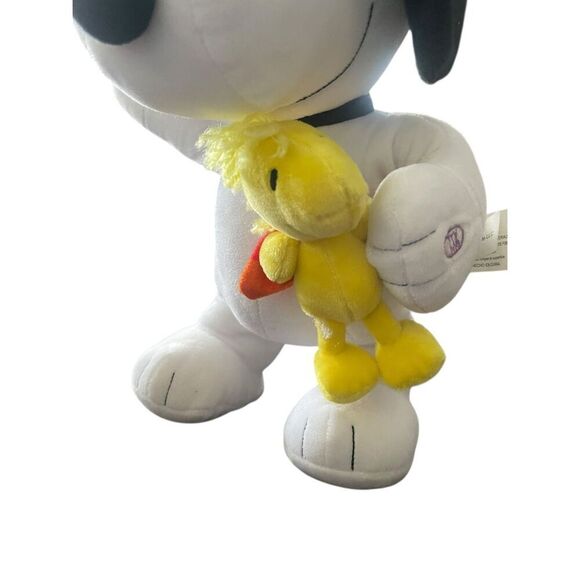 Peanuts Kids White Black Snoopy & Woodstock Pilgrim Side-stepper Music Plush OS - Picture 2 of 13